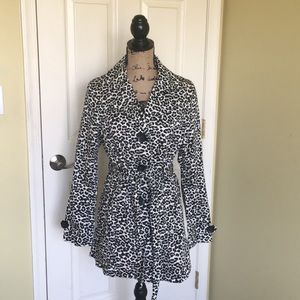 Leopard Print Trench Coat
